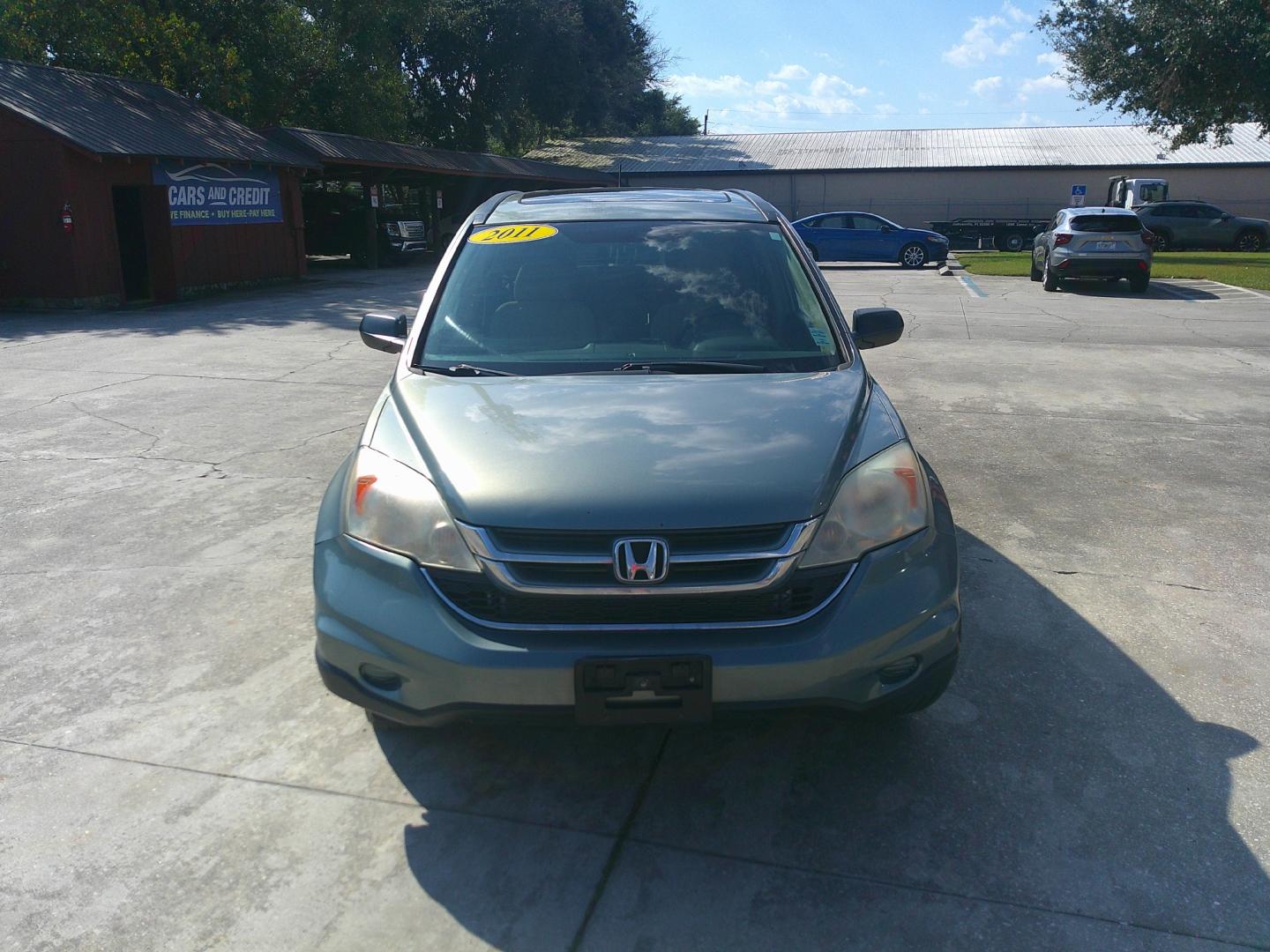 2011 GREEN HONDA CR-V EX (5J6RE4H58BL) , located at 1200 Cassat Avenue, Jacksonville, FL, 32205, (904) 695-1885, 30.302404, -81.731033 - Photo#0